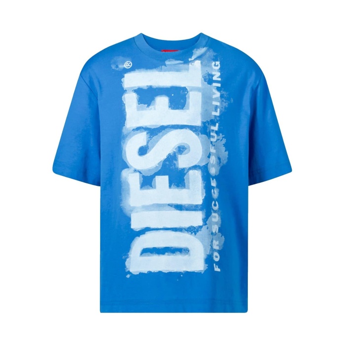 Diesel T-Just-E16 T-shirt with bleeding logo print