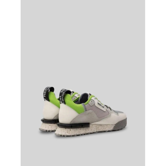 FIELD CLASSIC GRID SNEAKERS IN LEATHER AND SUEDE - Image 3