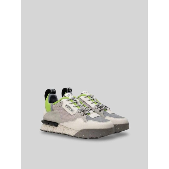 FIELD CLASSIC GRID SNEAKERS IN LEATHER AND SUEDE - Image 2